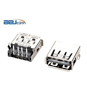 USB 2,0-AF90度沉板黑胶LCP卷边铁 USB 2,0-AF90度沉板黑胶LCP卷边铁