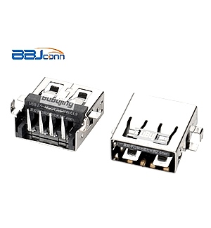 USB 2,0-AF90度沉板破板式4,9黑胶平口铜光面加长到2,4mm USB 2,0-AF90度沉板破板式4,9黑胶平口铜光面加长到2,4mm