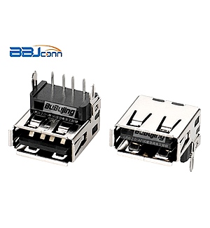 USB 2,0-AF90度垫高鱼叉脚铜 USB 2,0-AF90度垫高鱼叉脚铜