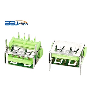USB 2,0-AF90度前两脚插后插绿胶平口铁H7,8 USB 2,0-AF90度前两脚插后插绿胶平口铁H7,8