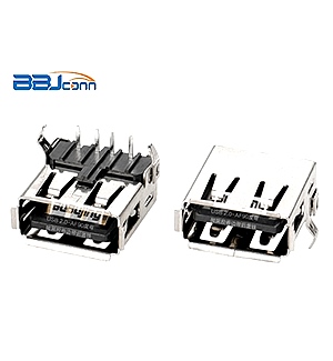 USB 2,0-AF90度弯脚黑胶卷边带后盖铁 USB 2,0-AF90度弯脚黑胶卷边带后盖铁