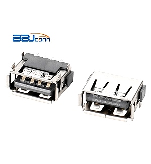 USB 2,0-AF短体四脚插后贴黑胶卷边铁6,3固定脚1,0 USB 2,0-AF短体四脚插后贴黑胶卷边铁6,3固定脚1,0