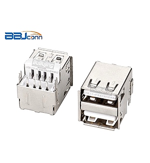 USB 2,0-AF双层沉板白胶铁卷边 USB 2,0-AF双层沉板白胶铁卷边