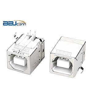 USB 2,0-B母90度白胶铜 USB 2,0-B母90度白胶铜