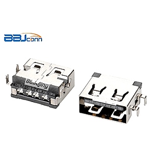 USB 2,0-USB 短体 母座 沉板1,9黑胶 USB 2,0-USB 短体 母座 沉板1,9黑胶