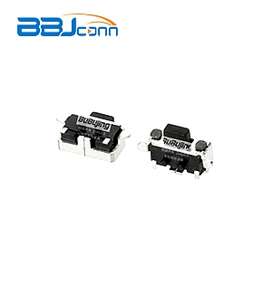 轻触开关--2x4x3.5全包有柱全黑 轻触开关--2x4x3.5全包有柱全黑