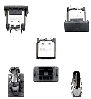 TYPE-C 24PIN母座直立式 H8.8