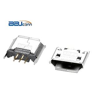 MICRO-5P 直插180度B型雾锡卷边 MICRO-5P 直插180度B型雾锡卷边