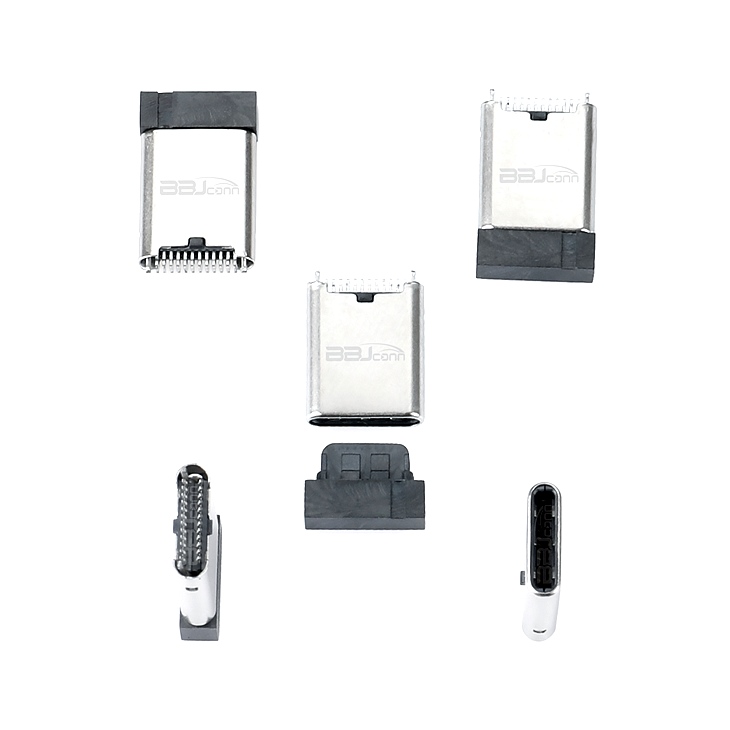 TYPE-C 24P 超薄 夹板式公头 H=10.0 TYPE-C 24P 超薄 夹板式公头 H=10.0