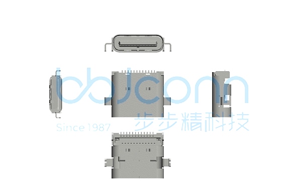 TYPE-C 24P 母座 四脚插 沉板1.0 L=7.90 CH=0.58 双排SMT TYPE-C 24P 母座 四脚插 沉板1.0 L=7.90 CH=0.58 双排SMT